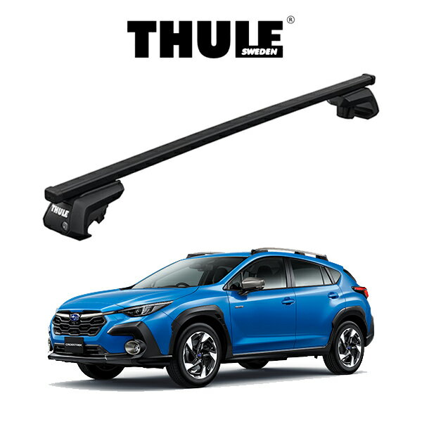 スバル クロストレック SUBARU CROSSTREK ルーフレール付き車 スクエアバー 『車種別セット』THULE Bas..