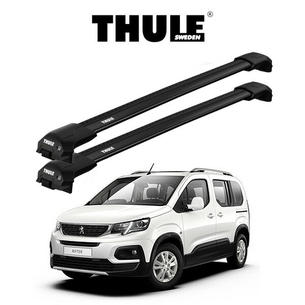 プジョー リフター PEUGEOT RIFTER 2019y～2023y ルーフレール付車 ウイングバーエッジ EDGE ブラック ..