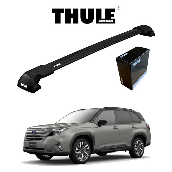 スバル フォレスター SUBARU FORESTER SL系 ダイレクトルーフレール付車 『車種別セット』 THULE Base carriers スーリーベースキャリア ウイングバーエッジ EDGE ブラック ルーフキャリア