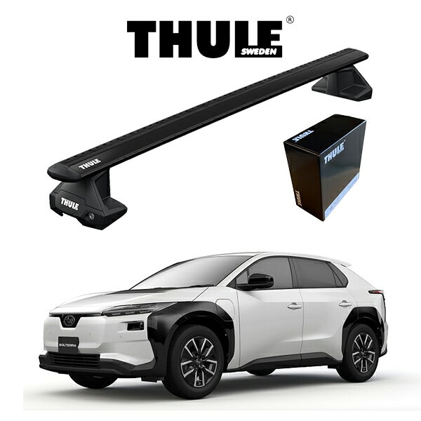 乐天商城 - スバル ソルテラ SUBARU SOLTERRA ウィングバー EVO ブラック 『車種別セット』THULE Base carriers （スーリーベースキャリア） ルーフキャリア パーツ