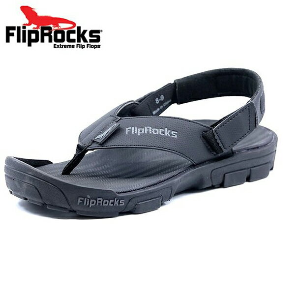 FlipRocks（フリップロックス）フリップフロップ ブラック 25cm〜30cm アウトドアサンダル スポーツサンダル トレッキングシューズ