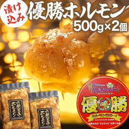 漬け込み 優勝ホルモン 1kg 冷凍 味付き つけダレ付き（ 国産 和牛 小腸 ) 4〜5人前 500g×2袋 アウトドア BBQ バーベキュー キャンプ 焼肉 セット お取り寄せ グルメ 牛ホルモン うどん ぷりぷり 新鮮 入学 入園 母の日 父の日 ご馳走