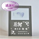 ミラー フォトフレーム 名入れ彫刻写真横 感謝桜 記念品 退職 卒業 誕生日 還暦 お祝い ギフト