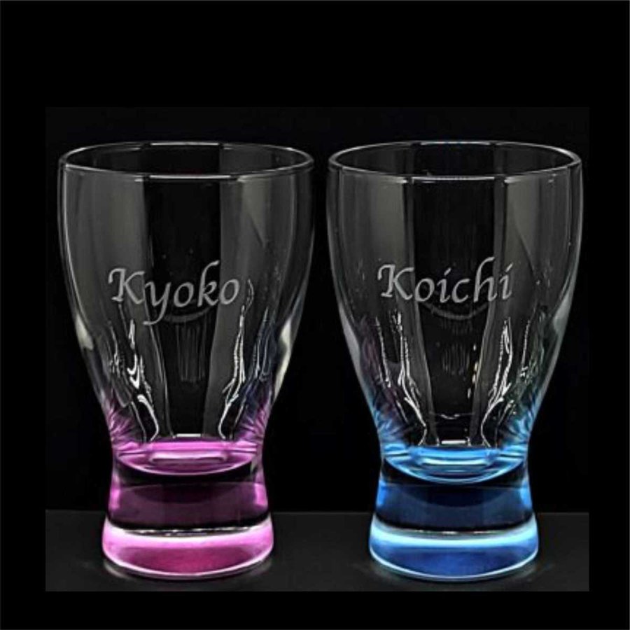 7色から選べる日本酒ペアグラス&純米吟醸はくろすいしゅ亀の尾300mlセット