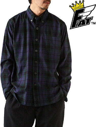 FAT エフ エイ ティー XBD F31710-SH01 長袖 SHIRTS シャツ ロングスリーブ TOPS トップス LOGO ロゴ CHECK チェック TITCH ティッチ PRESENT プレゼント GIFT ギフト 男女兼用 即日発送 翌日配達 正規品 送料無料