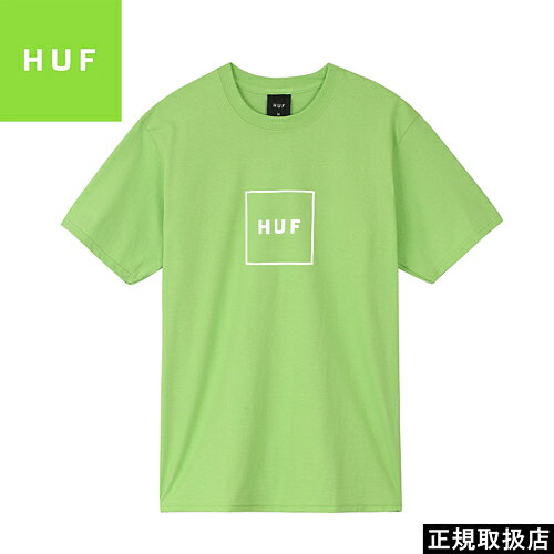 楽天7-SEVEN-HUF ハフ ESSENTIALS BOX LOGO S/S TEE エッセンシャルズ ボックス ロゴ ショートスリーブ ティー TS00507 半袖 Tシャツ TOPS トップス PRESENT プレゼント GIFT ギフト GREEN グリーン ライム ストリート 男女兼用 定番 人気 即日発送 翌日配達 正規取扱店 正規品 送料無料