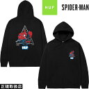 HUF ハフ HUF x SPIDER MAN THWIP TRIANGLE HOODIE PF00605HO22 スパイダーマン スウィップ トライアングル フーディー PARKA パーカー トップス プルオーバー MARVEL マーベル アメコミ 映画 コラボ ロゴ BLACK ブラック M L XL XXL 即日発送 翌日配達 正規品 送料無料