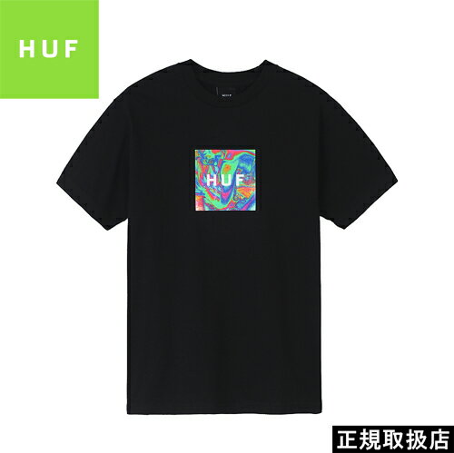 HUF ハフ ACID HOUSE BOX LOGO S/S TEE アシッド ハウス ボックス ロゴ ショートスリーブ ティー TS01021SP20 Tシャツ 半袖 TOPS トップス BLACK ブラック PRESENT プレゼント GIFT ギフト ストリート 男女兼用 定番 人気 即日発送 翌日配達 正規取扱店 正規品 送料無料