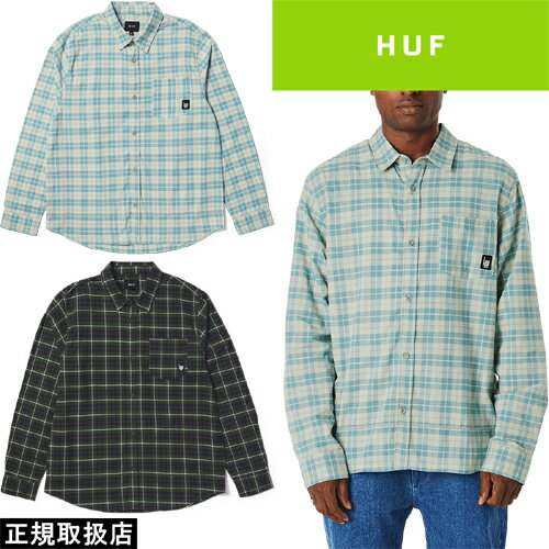 HUF ハフ MODAL LS PLAID SHIRT モーダル ロングスリーブ プレイド シャツ BU00221HO24 長袖 TOPS トップス チェック柄...