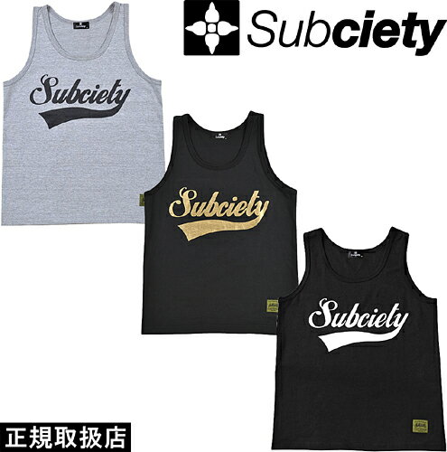 楽天7-SEVEN-Subciety サブサエティ TANK TOP - GLORIOUS - タンク トップ グロリアス SZT209・10099 TOPS トップス ノースリーブ LOGO ロゴ BLACK ブラック GRAY グレイ M L PRESENT プレゼント GIFT ギフト ストリート 男女兼用 即日発送 翌日配達 正規取扱店 正規品 送料無料