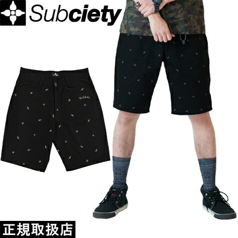 Subciety サブサエティ WORK SHORTS - WORKER - FULL EMBROIDERY ワーク ショーツ ワーカー フル エンブロイダリー SZB212 PANTS パンツ BOTTOMS ボトムス ズボン ショート ハーフ ペイズリー プレゼント ギフト ストリート 男女兼用 即日発送 翌日配達 正規取扱店 送料無料