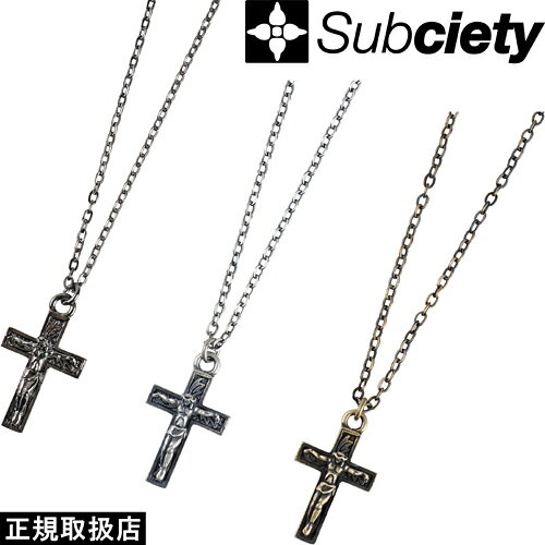 サブサエティー Subciety サブサエティ METAL NECKLACE - JESUS - メタル ネックレス ジーザス 103-94067 ACCESSORY アクセサリー 十字架 LOGO ロゴ PRESENT プレゼント GIFT ギフト 男女兼用 即日発送 翌日配達 正規取扱店 正規品 送料無料