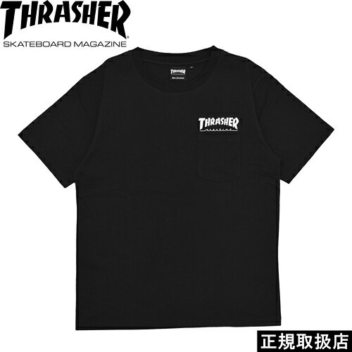 楽天7-SEVEN-THRASHER スラッシャー HOMETOWN POCKET T-SHIRT ホーム タウン ポケット ティーシャツ TH8102EPT 半袖 Tシャツ TOPS トップス PRESENT プレゼント GIFT ギフト BLACK ブラック M L ストリート 男女兼用 定番 人気 即日発送 翌日配達 正規取扱店 正規品 送料無料