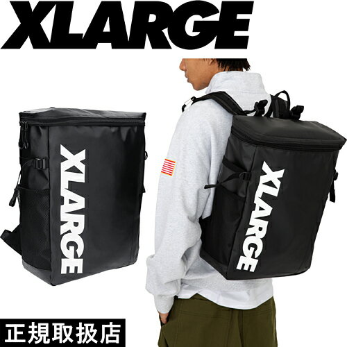 XLARGE エクストララージ BOX STYLE BACKPACK 101231053008 ボックス スタイル バックパック リュック バッグ 鞄 OG ゴリラ ロゴ カラビナ サコッシュ 限定 大型 新学期 入学 社会人 学生 社会人 WHITE ホワイト BLACK ブラック 即日発送 翌日配達 正規品 送料無料