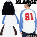 XLARGE エクストララージ EAGLE EMBLEM RAGLAN L/S TEE 101232011040 イーグル エンブレム ラグラン ロングスリーブ ティー 長袖 Tシャツ トップス ロンティー 鷲 OG ゴリラ ロゴ WHITE ホワイト BLUE ブルー BRWON ブラウン M L XL 即日発送 翌日配達 正規品 送料無料