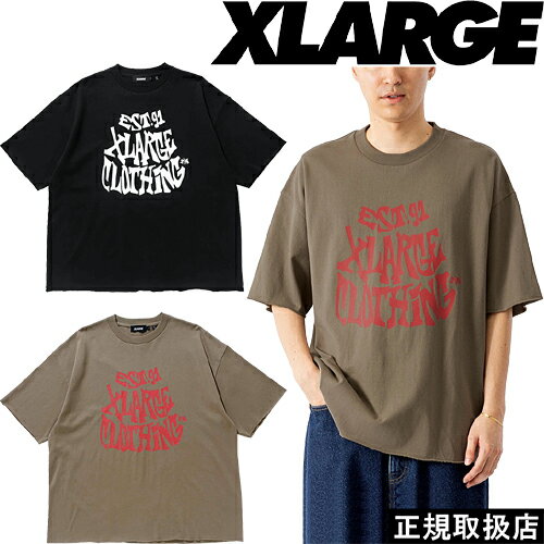 XLARGE エクストララージ EST.91 RAW EDGE S/S TEE 101233011038 エスタブリッシュトゥ 91 ロウ エッジ ショートスリーブ ティー Tシャツ 半袖 TOPS トップス ゴリラ ロゴ WHITE ホワイト BLACK ブラック プレゼント ギフト M L XL 正規品 即日発送 翌日配達 送料無料