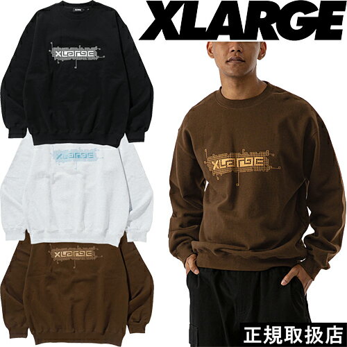 XLARGE ȥ顼 ELECTRONIC CIRCUIT CREWNECK SWEATSHIRT 101233012019 쥯ȥ˥å å 롼ͥå å  TOPS ȥåץ ȥ졼ʡ Ĺµ   ɽ ץ쥼 ֥å å ֥饦 ¨ȯ ã  ̵