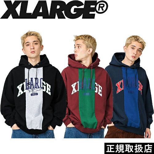 エクストララージ パーカー メンズ XLARGE エクストララージ PATCHWORK PULLOVER HOODED SWEAT パッチワーク プルオーバー フーデッド スウェット 101213012007 長袖 PARKA パーカー HOODIE フーディー TOPS トップス GORILLA LOGO ゴリラ ロゴ プレゼント ギフト 男女兼用 正規品 即日発送 翌日配達 送料無料