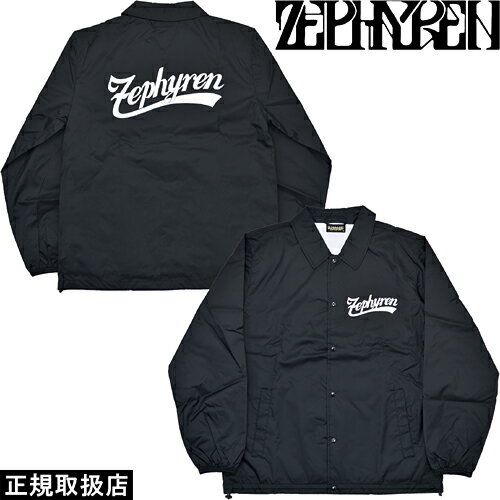 Zephyren ゼファレン COACH JKT - BEYOND - ZEF1052 Z16AJ03 コーチジャケット ビヨンド OUTER アウター JACKET ジャケット TOPS トップス 薄手 長袖 LOGO ロゴ プレゼント ギフト BLACK XL ストリート 男女兼用 定番 人気 即日発送 翌日配達 正規取扱店 正規品 送料無料