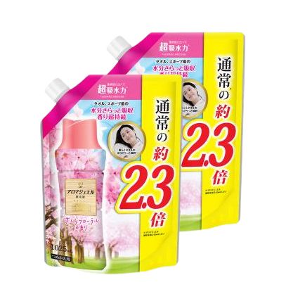 数量限定 レノアハピネス アロマジュエル さくらフローラルの香り つめかえ用 1025ml 2袋セット