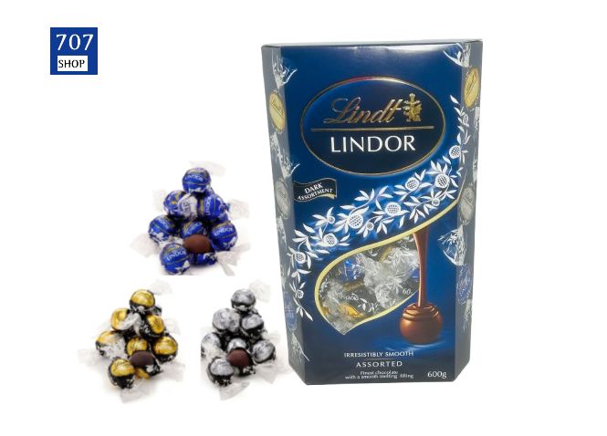 リンツ リンドール Lindt LINDOR 高カカオ ダークアソート ダーク カカオ60% カカオ70% 3種入り 約48粒 600gのサムネイル