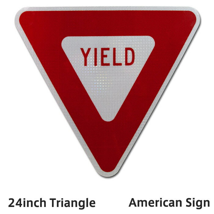 American Sign YIELD SIGN アメリカンプレート 止まれ 標識 サインプレート サインボード アメリカン雑貨 プレート 看板 輸入雑貨 アメリカン ユニーク ユーモア 看板プレート 車 ガレージ 店内 店舗内装 24inch 1