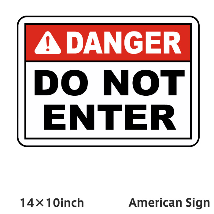 American Sign DANGER DO NOT ENTER SIGN アメリカンプレート 進入禁止 立ち入り禁止 標識 サインプレート サインボード アメリカン雑貨 プレート 看板 輸入雑貨 アメリカン ユニーク ユーモア 看板プレート 車 ガレージ 店内 店舗内装