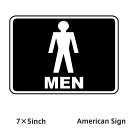 American Sign MEN RESTROOM SIGN お手洗い トイレ 標識 アメリカンプレート アメリカン雑貨 アメリカン プレート 看板 サインプレート 輸入雑貨 インテリア雑貨 おしゃれ 海外 バイカー アメリカン サインボード 車 7×5inch 店舗内装