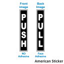 PUSH PULL LABEL STICKER ステッカー アメリカンサイン アメリカン シール ドア用 アメリカン雑貨 店舗内装 インテリア 車 自転車 防犯...
