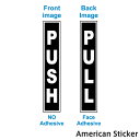 PUSH PULL LABEL STICKER ステッカー アメリカンサイン アメリカン シール ドア用 アメリカン雑貨 店舗内装 インテリア 車 自転車 防犯ステッカー