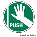 PUSH LABEL DOOR STICKER ステッカー アメリカンサイン アメリカン シール ドア用 アメリカン雑貨 店舗内装 インテリア 車 自転車 防犯...