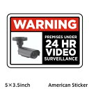 UNDER 24 HR VIDEO SURVEILLANCE STICKER 5×3.5inch VIDEO SURVEILLANCE ステッカー アメリカンサ...