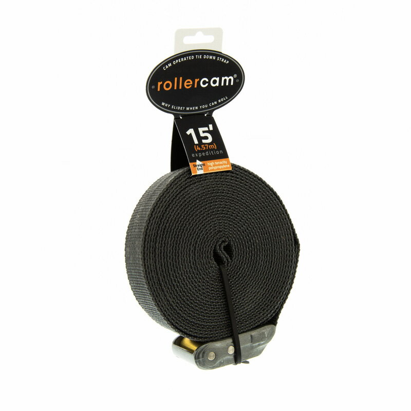 Rakuten - ローラーカム Rollercam ストレートエンド 15feet 特許技術を使ったタイダウンストラップ 軽い力で簡単に固縛出来ます タイダウンストラップ タイダウンベルト バイク 自転車 SUP パックラフト サーフィン キャンプ トラック どこでも使える ストラップ ギフト プレゼント