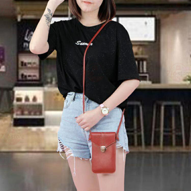 716store楽天市場店のスマホポーチ 透明 操作 透明 入れたまま ポーチ ショルダー スマホ スマートフォン バッグ 縦型 おしゃれ スマホケース｜アングル2