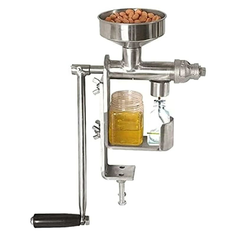 製品説明 ピーナッツ油などの燃料の高圧によって、5〜8時間後に沈殿物が押し出され、グリースの部分がより透明になり、スラッジの部分が調理に使用され、ピーナッツの製造にも使用されますバターなど 仕様: 材質: ステンレス鋼 + 合金鋼 カラー：シルバー 構造：主にフレームに分割され、ボルトを爆発させて押す 適切な原材料: 油分のほとんどは、油糧作物の 25% 以上です。 パッケージ一覧 1 *オイルプレス機セット 【健康的なオイルをプレスするために設計されています】アンティークスクリューを使用し、純粋な物理的粉砕により、植物油の天然栄養素の完全な保持に基づいてオイル粒子の完全性を確保でき、自宅で健康的なオイルを簡単に楽しむことができます ? 【より健康的なスクイーズ】純粋な物理的プレス技術であるオイルスクリューは、回転プロセス中にオイルを効果的に小さな粒子にカットし、オイルを完全にプレスしてオイルを絞り出します。 圧搾油は化学成分を一切含まず、本来の風味、フレッシュでまろやか ? 【ご注意】最初はターミナル調整ボルトからオイルやエキスが漏れますが、プレートやボウルを底に置いて残留物を集めることができます。 ? 【高品質レベル】機械の本体は両方とも国際レベル304の絶妙なステンレス鋼でできており、頑丈で耐久性があり、長期間使用しても変色しません ? 【該当する種子】この手動オイルマシンは、ピーナッツ、ゴマ、ヒマワリの種、クルミの実、ナッツ、オリーブ、ココナッツオイル、カボチャの種など、ほとんどの油分、25％以上の油作物に適しています