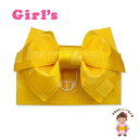 子供浴衣 作り帯 女の子用 結び帯 「黄色、トンボ」 GYO01