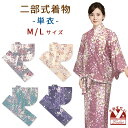 二部式着物 単衣 2025年新作 着付け簡単 セパレート 洗える着物 Mサイズ / Lサイズ「選べる5柄 小紋柄」ANBHt