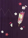 ジュニア 女の子用袴 “卒業式 袴 小学生” 刺繍入り袴(140サイズ)「紫、矢絣と梅」jysm82 3