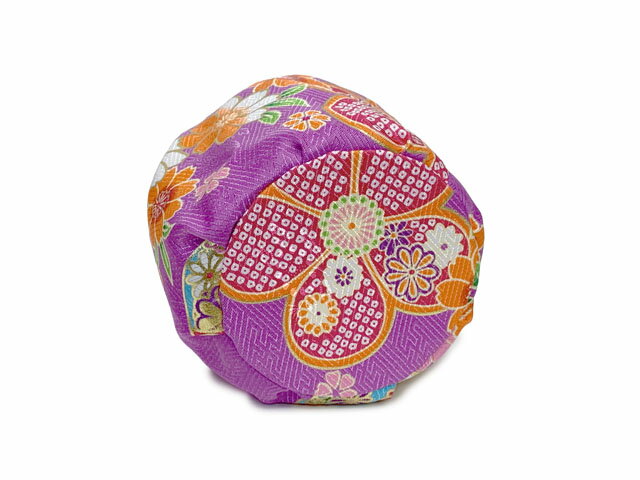 七五三 3歳 女の子 巾着 和柄巾着 こどもきんちゃく 単品「紫、花」THFM-kin 3