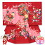 お宮参り 着物 女の子 正絹 刺繍入り 赤ちゃんのお祝い着 産着 初着「赤xピンク、鼓」 襦袢付き HGU528 購入 販売