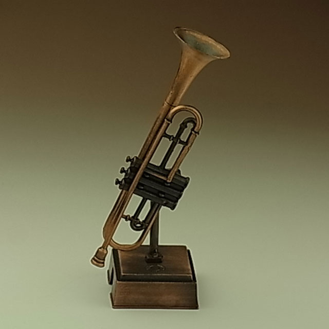 『アンティーク調 鉛筆削り』 トランペット ミニチュア 鉛筆削り 【即納】