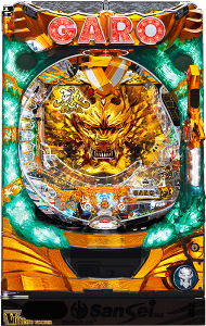 サンセイ CR牙狼金色になれXX 『1/399.96ver.』《非循環機セット》【家庭用電源対応/音量調節可能/玉約500発】【ドアキー/取扱説明書】【実機】【中古パチンコ】【中古ぱちんこ】