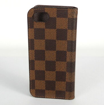 ルイ ヴィトン LOUIS VUITTON IPHONE7 フォリオ N61068 アイフォンケース ダミエ エベヌ 【中古】