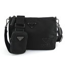 プラダ PRADA RE-NYLON ショルダーバッグ 2VH113 ナイロン レザー ブラック 【中古】
