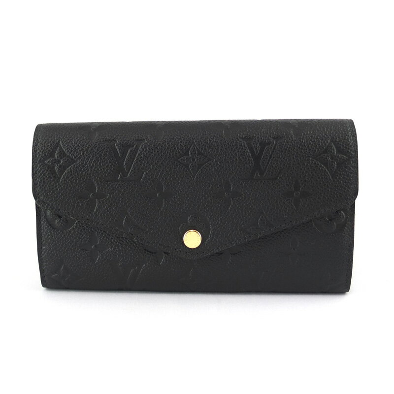 ルイ ヴィトン LOUIS VUITTON ポルトフォイユ サラ M82257 二つ折り長財布 モノグラム アンプラント ノワール ブラック レディース 【中古】