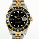 ロレックス ROLEX GMTマスター2　16713　自動巻　A番　ブラック文字盤　メンズ腕時計　SS/YG 【中古】