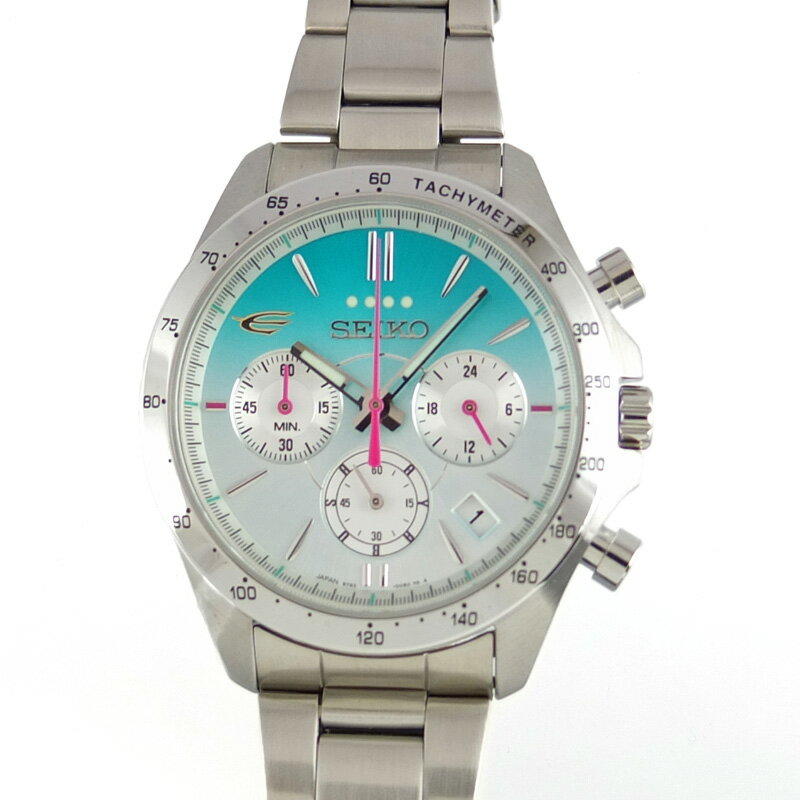 Rakuten - セイコー SEIKO E5系はやぶさ 10周年記念ウォッチ SZSJ008 8T63-00R0 クォーツ クロノグラフ 限定5000点 メンズ 腕時計 SS 【中古】
