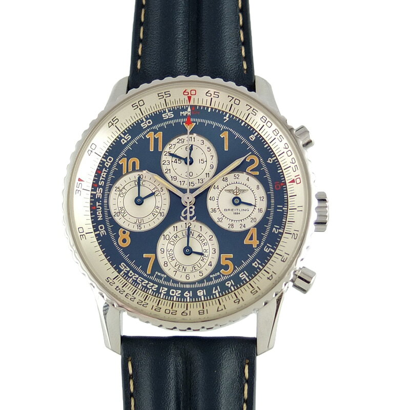 ブライトリング BREITLING ナビタイマー 1461 セミパーペチュアルカレンダー クロノグラフ A38022 自動巻 ブルー文字盤 1000本限定 メンズ 腕時計 【中古】