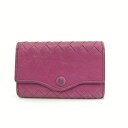 ボッテガ ヴェネタ BOTTEGA VENETA キーケース 5連 イントレチャート パープル 【中古】