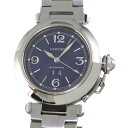 カルティエ CARTIER パシャC ビッグデイト W31047M7 自動巻 ネイビー文字盤 ボーイズ SS 【中古】